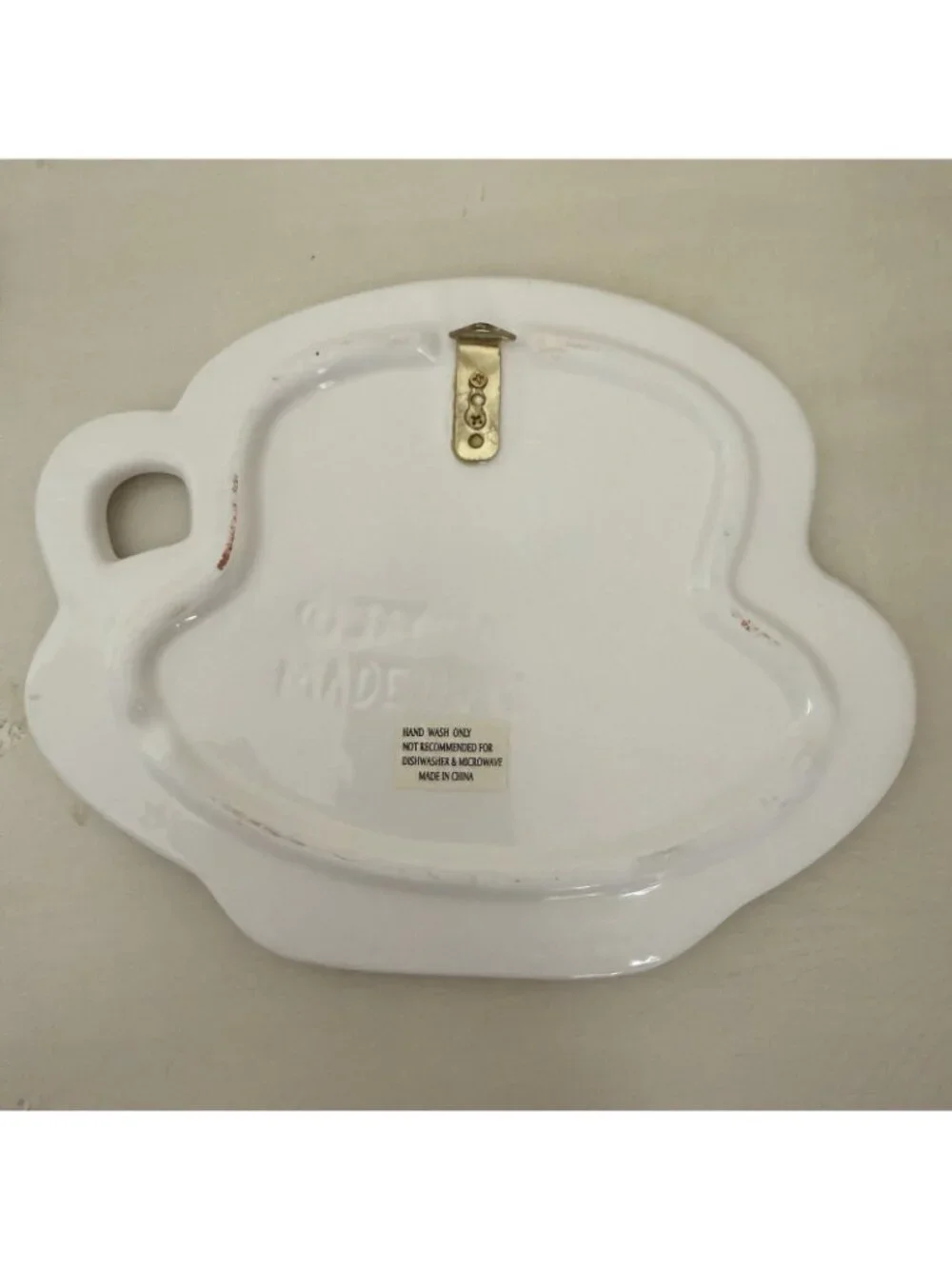 Ceramic Teacup and Cherries Decorative Accent and Wall Hanging.
